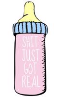 Shit Just Got Real: Pregnancy Journal, Baby Diary or Newborn Notebook