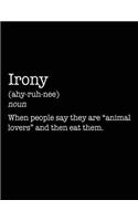 Irony (ahy-ruh-nee) noun When People Say They Are 