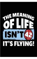 The Meaning Of Life Isn't 42 It's Flying: Flying Lined Notebook