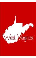 West Virginia - Red Lined Notebook with Margins: 101 Pages, Medium Ruled, 6 x 9 Journal, Soft Cover