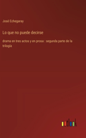 Lo que no puede decirse