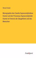 Monographie des Canalis Supracondyloideus Humeri und der Processus Supracondyloidei Humeri et Femoris der Säugethiere und des Menschen