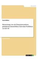 Bewertung von als Finanzinvestition gehaltenen Immobilien. Fairvalue Verfahren zu IAS 40