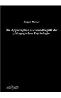 Apperzeption als Grundbegriff der pädagogischen Psychologie