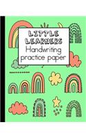 Little learners handwriting practice paper