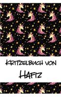 Kritzelbuch von Hafiz: Kritzel- und Malbuch mit leeren Seiten für deinen personalisierten Vornamen