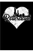 Rotterdam: 6x9 college lined notebook to write in with skyline of Rotterdam, Netherlands