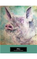 Pig Journal Blank Lined Notebook