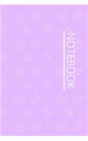 Notebook: Simple Lined Writing Journal / Study / Diary / Thoughts / Motivation / Fitness / Training Log / Work / Gift / 120 Page / 6 x 9 / Purple Floral Backg