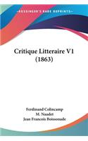 Critique Litteraire V1 (1863)