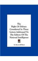 The Right of Debate