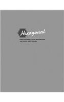 Hexagonal Grid/Graph Paper Notebook, 160 Pages, Grey Cover: Hexagonal Series, 8.5"x11", For Graphs, Gaming, Notes, Sketching, Mapping and More