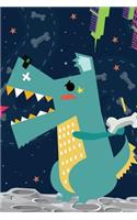 Robot Moon Dog Notebook: 150 Page Journal Notebook Diary
