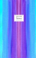 Graph Paper Notebook - Square Grid Journal - Blue Purple Watercolor