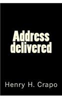 Address delivered