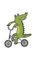 Sporty Crocodile Bike Notebook: Graph Paper Journal 6x9 - 120 Pages