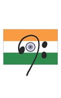 Indian flag Music clef Hindi - music book, music lines, notebook, notepad, 120 Pages gift for Christmas and birthday, bass, guitar, piano
