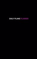 Daily Plans Planner: Keepsake Agenda Organizer For Women and Teen Girls, Blank Line Wide Ruled Paper Notebook, Multi Purpose Empty Page Personal Weekly Schedule Notepad