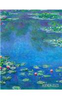 Claude Monet Agenda 2020: Nymphéas - Impressionisme - Planificateur Annuel - Avec Calendrier 2020 (12 Mois)