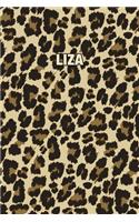Liza: Personalized Notebook - Leopard Print (Animal Pattern). Blank College Ruled (Lined) Journal for Notes, Journaling, Diary Writing. Wildlife Theme Des