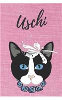 personalisiertes Notizbuch Katze / Journal / Malbuch / Tagebuch / Kritzelbuch / DIN A5 / Geschenk Uschi