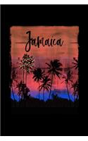 Jamaica: Jamaican Christmas Notebook With Lined Wide Ruled Paper For Taking Notes. Stylish Tropical Travel Journal Diary 6 x 9 Inch Soft Cover. For Home, Wor