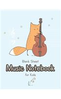 Blank Sheet Music Notebook for Kids
