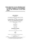 House resolution on the appropriate role of foreign judgments in the interpretation of the Constitution of the United States
