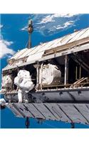Space Walk Notebook Large Size 8.5 x 11 Ruled 150 Pages Softcover
