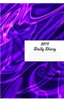 2019 Daily Diary: Purple Holographic Marble Cover January 19 - December 19 Writing Journal Document, Plan & Diarise Your Life, Set Goals & Get Things Done