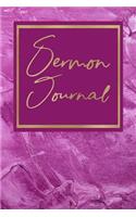 Sermon Notes Journal: Purple and Gold Oil Painting Design: Your Sermon and Prayer Notes