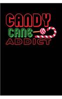 Candy Cane Addict: Black, Green & Red Design, Blank College Ruled Line Paper Journal Notebook for Winter Lovers and Their Families. (Christmas and Christian 6 x 9 inch