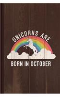 Unicorns Are Born in October Journal Notebook: Blank Lined Ruled for Writing 6x9 110 Pages