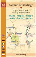 Camino de Santiago Maps - Mapas - Mappe - Mapy - Karten - Cartes: St. Jean Pied de Port - Santiago de Compostela