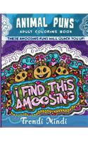 Animal Puns Adult Coloring Book