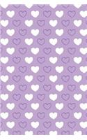 Bullet Journal Notebook Hearts Pattern 2: 112 Page Numbered Graph Style Grid Bullet Journal with Index Pages and Key Pages in Portable 6 X 9 Size