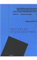 Die Kritik Der Empfindsamkeit