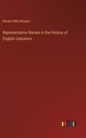 Representative Names in the History of English Literature