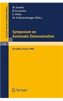 Symposium on Automatic Demonstration