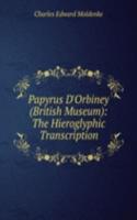 Papyrus D'Orbiney (British Museum): The Hieroglyphic Transcription
