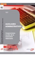 Auxiliares Administrativos Corporaciones Locales de la Comunitat Valenciana. Test