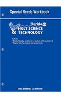 Florida Holt Science & Technology: Special Needs Workbook: Blue Level