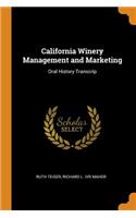 California Winery Management and Marketing