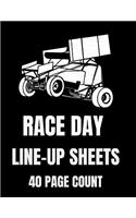 Race Day Line-Up Sheets 40 Page Count