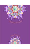 Dotted Grid Journal: Dotted Bullet Journal Notebook with Dot Grid Pages, Classic Notebook Journal, Dot Matrix Notebook, 8.5 x 11, 100 Pages, Unique Mandala Designs for C