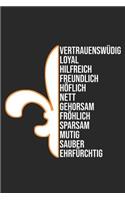 Vertrauenswürdig Loyal Hilfreich Freundlich Höflich Nett Gehorsam Fröhlich Sparsam Mutig Sauber Ehrfürchtig