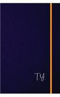 T.Y.: Classic Monogram Lined Notebook Personalized With Two Initials - Matte Softcover Professional Style Paperback Journal Perfect Gift for Men and Women