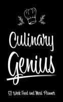53 Week Food and Meal Planner - Culinary Genius