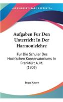 Aufgaben Fur Den Unterricht In Der Harmonielehre