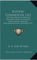 Butlers' Commercial List